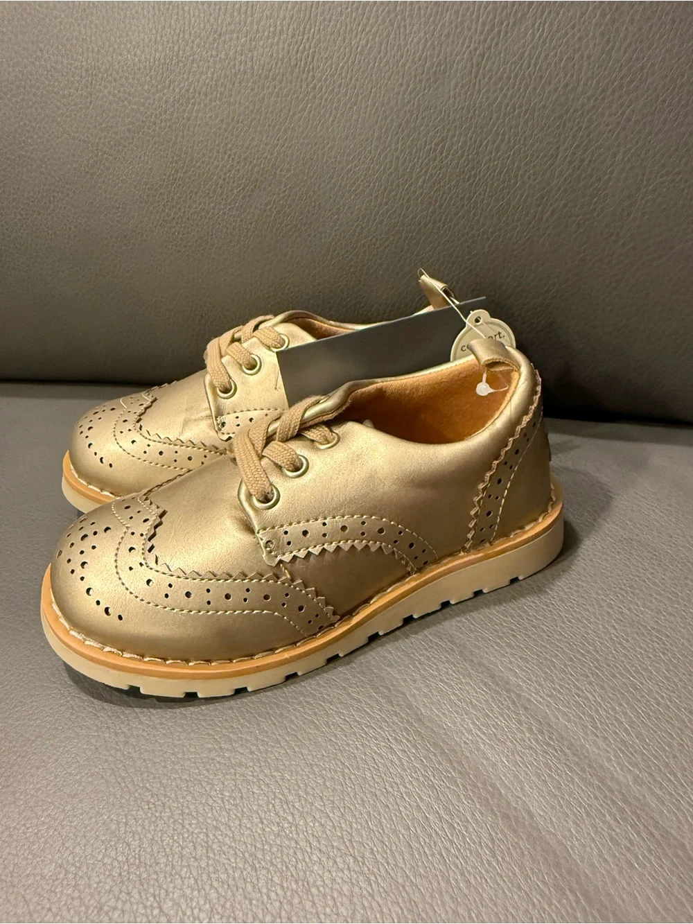 The Modern Moments by Gerber Toddler Girl Oxford Dress Shoes Metallic Gold New